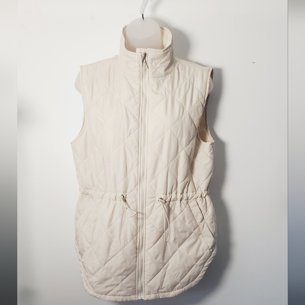 Sabrina Lauren egCream Quilted Vest for Women